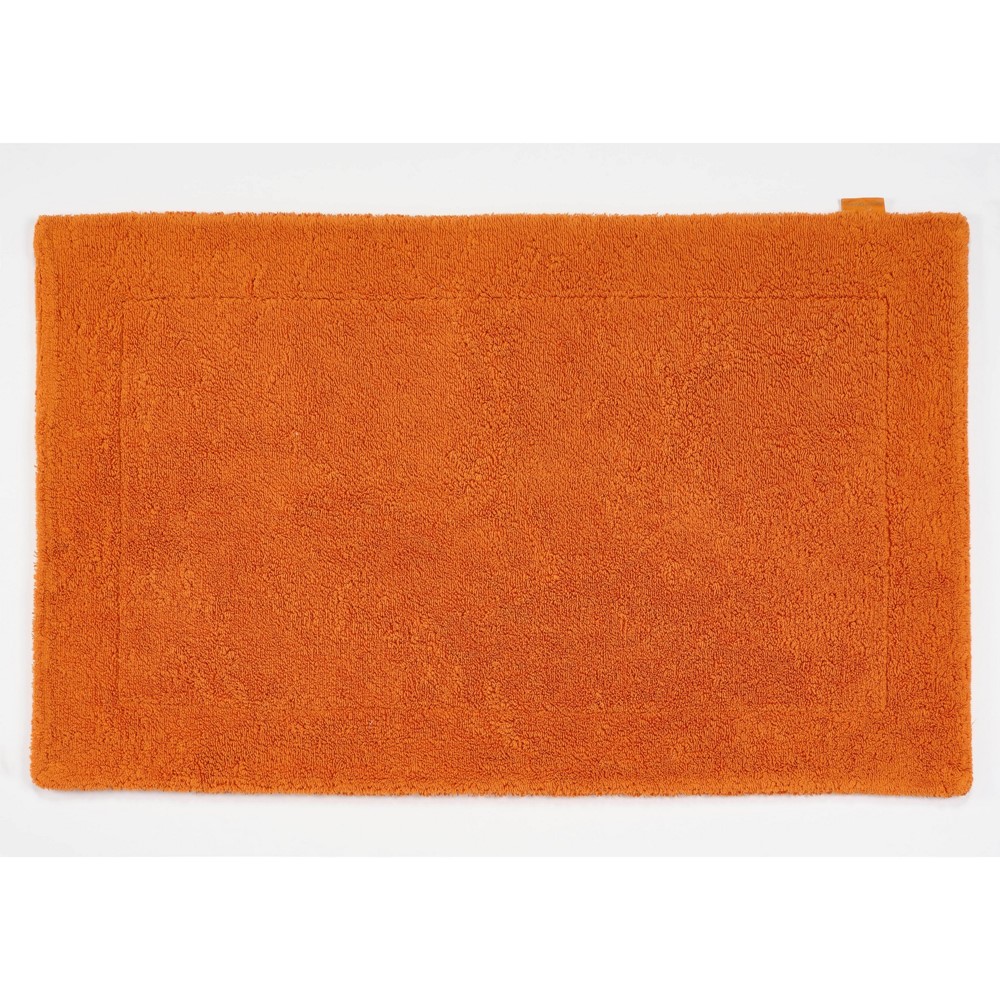 Double Bath Mat 614 by Designer Abyss & Habidecor in Tangerine Orange